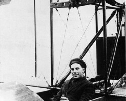 Tony Jannus at the controls of Benoist AirBoat No. 43, c. 1914.