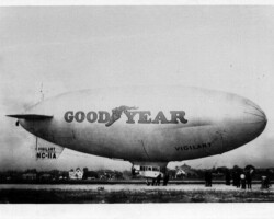 Goodyear blimp VIGILANT landing at Albert Whitted Airport, c. 1935.