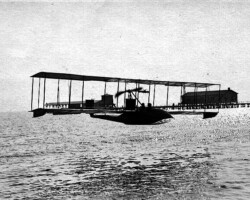 Tony Jannus and Clarence S. Crook returning from Tampa, c. 1914.